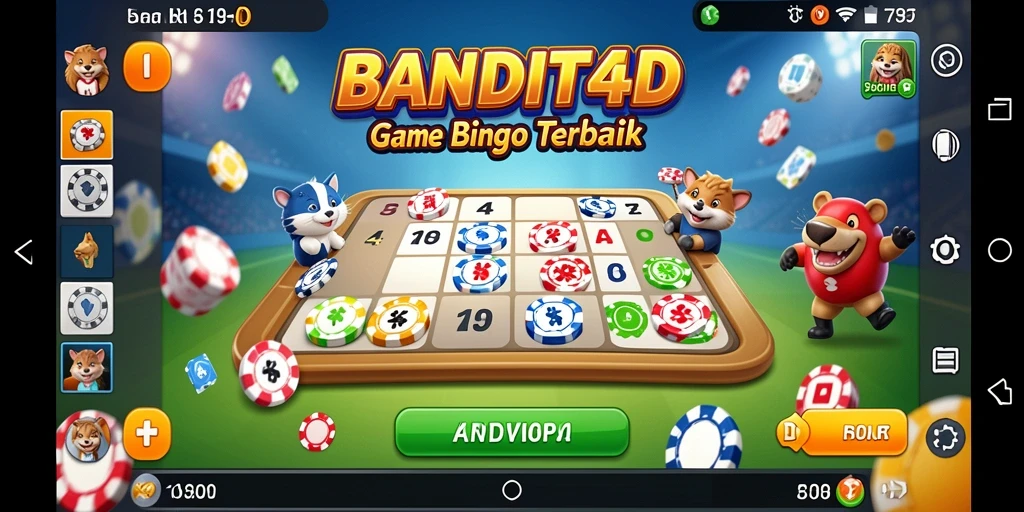 Tampilan gameplay seru dan interaktif dari BANDIT4D di layar ponsel.