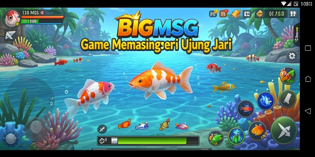 Tangkapan ikan yang menarik dalam gameplay BIGMSG.