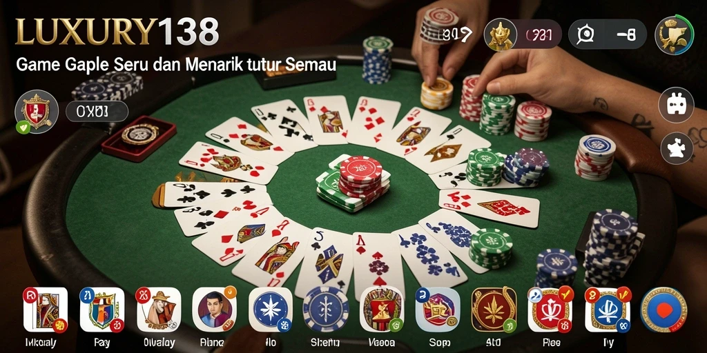Tangkapan layar game LUXURY138 menampilkan gameplay Gaple yang seru.