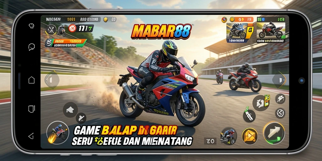 Gameplay mendebarkan di MABAR88 dengan berbagai trek balapan.