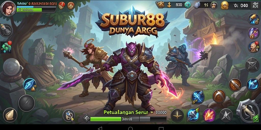 Menampilkan pertarungan epik dalam game ARPG SUBUR88.