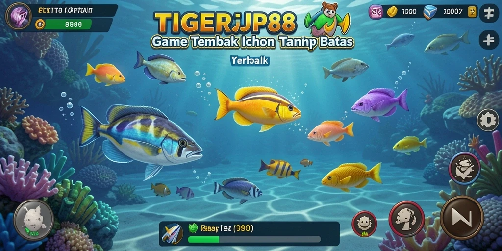 Tangkapan layar menampilkan aksi seru gameplay Tembak Ikan TIGERJP88.