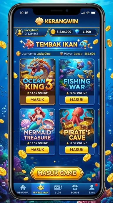 Tampilan aplikasi kerangwin yang intuitif dan menarik.